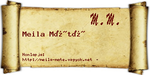 Meila Máté névjegykártya